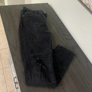 ARTICLES OF SOCIETY Women's Black Faded Distressed Denim Jeans Size 28